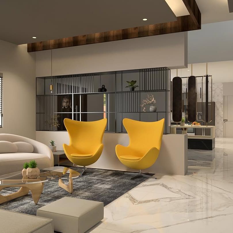 Minimalist Living Room — Interiors, Jaipur, India, 2023. MERAKI_Studio, Nanded.