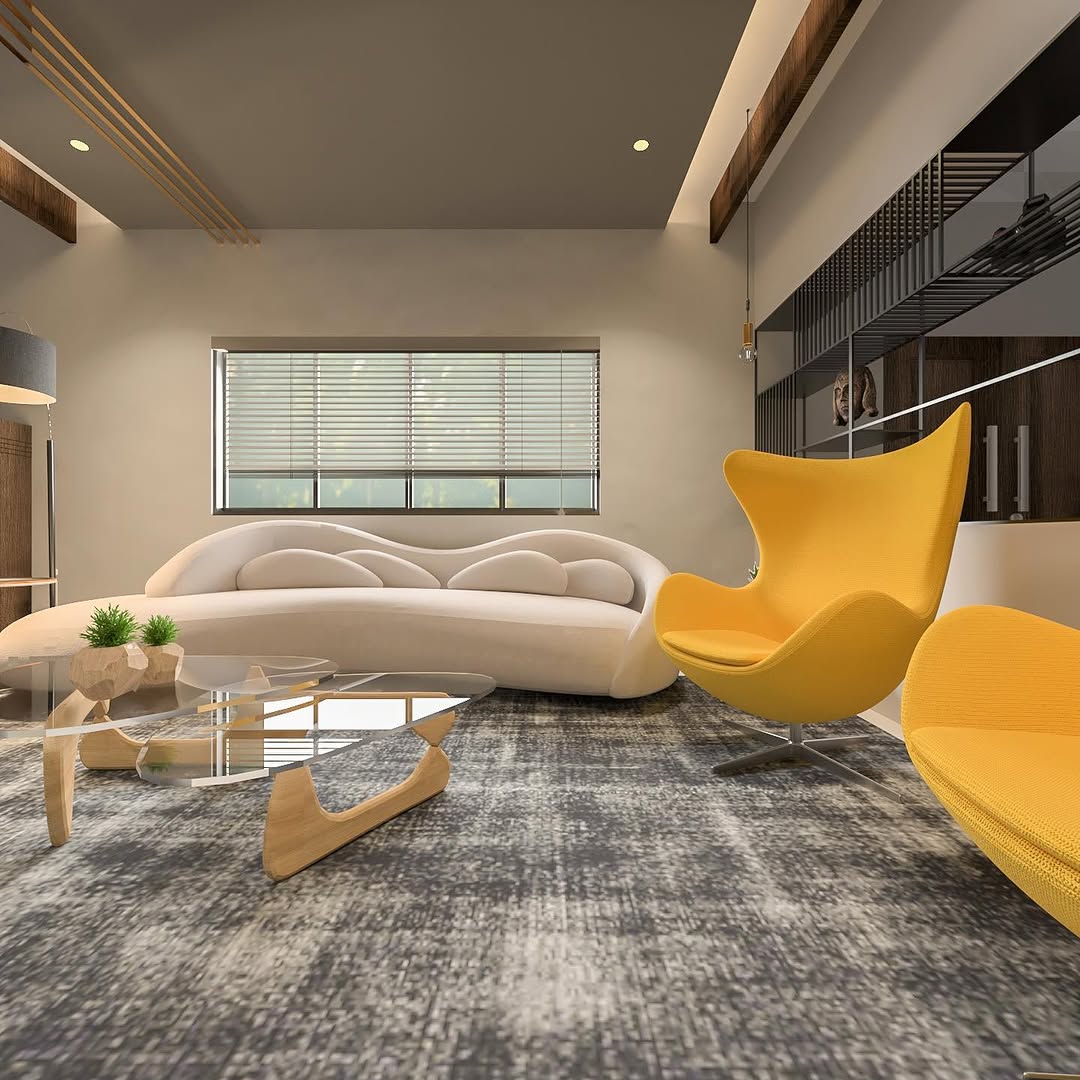 Minimalist Living Room — Interiors, Jaipur, India, 2023. MERAKI_Studio, Nanded.